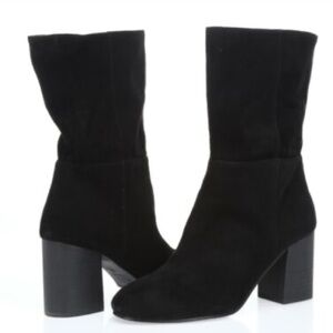 NEW EILEEN FISHER Boots Cinch Suede Block Heel 9.5